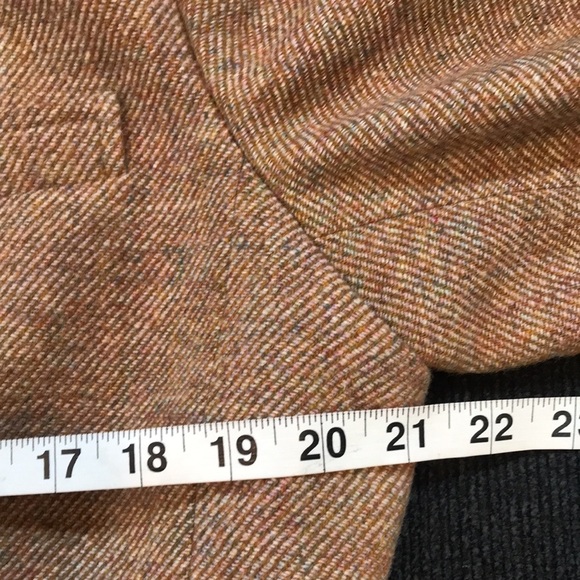 Talbots Plus Size Wool Blend Tan Tweed One Button 3 Pocket Blazer Jacket-16 - Picture 11 of 15